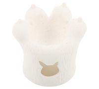 SOESFOUFU Portavelas de cerámica para Velas pequeñas: Quemador de aceites Esenciales con Forma de Pata de Gato, Quemador de Cera fundida, difusor de aromaterapia para decoración del hogar y SPA.