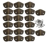 SOESFOUFU Protectores de Esquinas para Muebles de Madera, 20 Piezas en Aleación Bronce Tornillos, Ideales para Baúles y Mesas