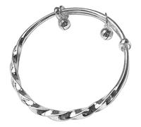 SOESFOUFU Pulsera para Ñiño y Mujer Ajustable de Cobre Diseño Trenzado y Campana, Brazalete Minimalista, Moda Infantil y Uso Diario, Tamaño Regulable