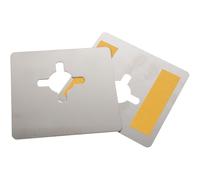 SOESFOUFU Refuerzo de Puerta de Acero Inoxidable 2 Piezas Diseño de Esquinas Redondeadas para Reparación y Relleno en Puertas de Entrada Fácil Instalación