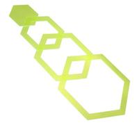 SOESFOUFU Regla Acrílica Hexagonal Transparente para Acolchado y Costura, Plantilla de 4 Piezas, Herramienta Multifunción para Patchwork y Manualidades, Regla de Costura Durable y Precisa