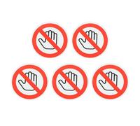 SOESFOUFU Señales de Precaución Adhesivas de Seguridad 30 MM 5 Etiquetas Autoadhesivas de Advertencia No Tocar para Maquinaria Resistentes a Superficies Lisas Interiores y Exteriores