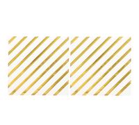 SOESFOUFU Servilletas de Papel Doradas Desechables de 40 Hojas, Ligeras y Portátiles para Bodas, Fiestas, Cumpleaños y Decoración de Mesas Elegantes
