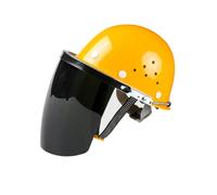 SOESFOUFU Soldadura Casco de Seguridad Amarillo Soporte y Pantalla Negra, Casco de Soldador Ligero y Portátil para Personal en Trabajos de Soldar Estilo Aleatorio