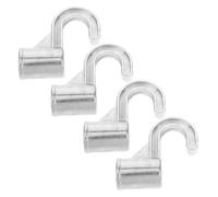 SOESFOUFU Soporte de Varilla para Armario de Aleación de Aluminio sin Perforaciones, 4 Piezas, Diseño Fuerte y Confiable, Adecuado para Baño y Cocina
