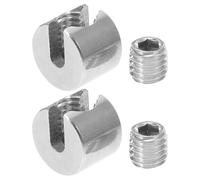 SOESFOUFU Sujetadores de Cable Acero Inoxidable 316 M8x3, 2 Piezas Abrazaderas para Tensar y Asegurar Cuerda en Jardinería, Balcones y Tiendas de Campaña, Clips Resistentes para Redes