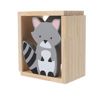 SOESFOUFU Sujetalibros Soporte para de Escritorio de Madera Diseño de Mapache Creativos Protección y Organización para Aula o Librería