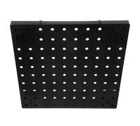 SOESFOUFU Tablero Perforado para Pared de Plástico Negro 25x25 Cm, Organizador de Pared para Garaje y Taller, Panel Pequeño para Almacenamiento y Exhibición de Herramientas, Sistema