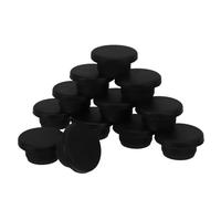SOESFOUFU Tapones de Silicona Flexibles de 12 Piezas, Diámetro Interior 19-20 Mm (3/4), Resistentes a Altas Temperaturas, Color Negro, para Sellado de Tuberías y Tapas de Botellas