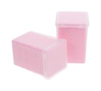 SOESFOUFU Toallitas Quitaesmalte para Uñas de Algodón Rosa, sin Pelusas, 2 Cajas 200 Piezas, Ideales para Uso en Salón Casa