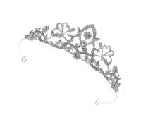 SOESFOUFU Tocado de Novia Gemas de Imitación de Aleación, Diadema Barroca Plateada para Boda, Banquetes y Ceremonia, Accesorio Ligero y Elegante para Dama