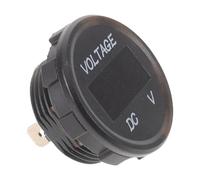 SOESFOUFU Voltímetro digital LED - Medidor de voltaje de CC impermeable IP67 - Monitor de batería de panel redondo de 5-30 V para automóviles, motocicletas, barcos y vehículos recreativos,