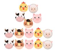 SOESFOUFU y Diseño Adorable Material de Cartón Resistente para Fiesta Formas de de Granja 50 Platos de Papel Desechables para Banquetes y Fiestas Temáticas