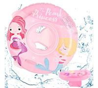 SOETDERT Anillo de Natación para Bebés, Flotador Bebé, Sirena Anillo de Natación Inflable para Niños, Flotador Inflable para Bebé con Asiento, Piscina Flotador para Bebé 6 Meses a 3 Años