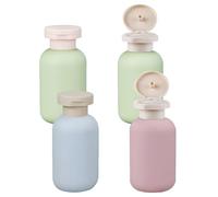 SoeUyd 4 Piezas Botes Para Gel Y Champú, Travel Essentials, Rellenables 100ml, Botellas Portátiles Para Desinfectante Manos, Dispensador