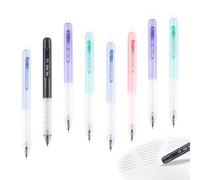 SoeUyd 8 Pieces Boligrafos Borrable, Bolis Borrables, Boli Borrable, Juego de Bolígrafos Borrables de 0,5 Mm, Retráctil Boligrafos, Papelería Didáctica, para Uso en Aulas, Escuelas y Oficinas