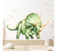 SoeUyd Adhesivos Decorativos de Dinosaurios Triceratops | Adesivi Murali Dinosauri, Adecuados para Habitaciones Infantiles, Dormitorios de Niños y Salas de Juegos