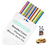 SoeUyd Filamento 3D, Filamento Boligrafo 3D, Filamentos Lapiz 3D, Filamentos 3D Pla, Universal 3D Pen Filament 2,5 MM, Cada Color 15 CM x 5 Piezas Total 160 Piezas