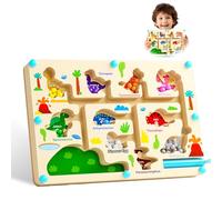 SoeUyd Laberinto Magnetico, Juegos para Niños de 3 Años, Montessori Juguete Magnetico de Madera, Regalos para Niñas Y Niños, Adecuado para La Percepción del Color Número Juguetes de Iniciación