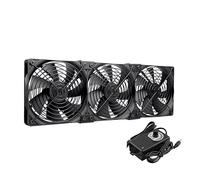 SOEWGAIJI Ventilador de refrigeración de 120mm, 3000RPM, con Controlador, 12cm, 12V, 220V, chasis de máquina, gabinete, radiador, Servidor(Color:3 Fans Hydraulic)