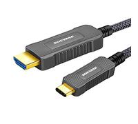 SOEYBAE Cable USB C a HDMI Fibra Óptica 15M, 4K@60Hz USB 3.1 Tipo C a HDMI (Thunderbolt 3) 3D DHR UHD (15M)