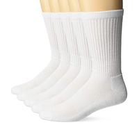 Sof Sole All Sport Crew Calcetines de Athletic rendimiento para los hombres, 6-pack - 204, Blanco