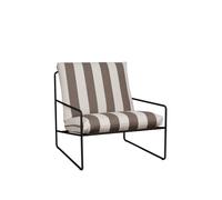 Sofá 1 Plaza Desert Stripe Negro/chocolate