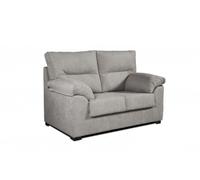 Sofá 2 plazas ambar en tela antimanchas 155x90x105 cm color gris