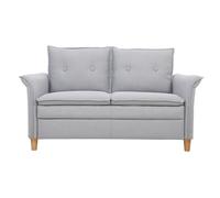 Sofá 2 plazas en tejido gris claro CLIFF