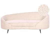 Sofá 3 plazas diseño Curvo Patas de Metal bouclé Beige Claro Savar