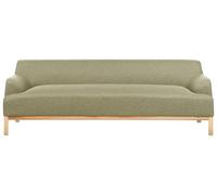 Sofá 3 plazas Elegante Tela poliéster Patas de Madera Sala de Estar Gris pSosjoSofá 3 plazas Elegante Tela poliéster Patas de Madera Sala de Estar Verde Sosjo
