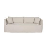 Sofá 4-5 plazas desenfundable de tejido beige ADELE