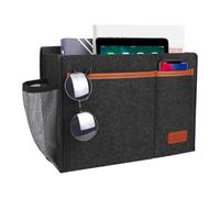 Sofá Armrest Organizer - Gray, 6-Pocket Storage, Bedside Bed Pocket, Universal Fit Design, Removable Washable Cover, Reinforced Stitching | Living Room, Dorm, RV, Recliner, Office Chair, Reading