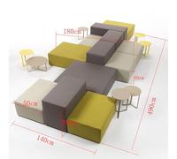 Sofá Bank Hall, combinación de sofás con Forma Especial para el área de recreación del salón empresarial B