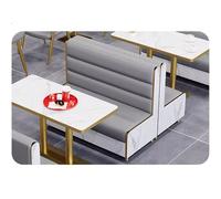 Sofá biplaza de cuero, diseño moderno de mediados de siglo, mueble compacto para sala de estar y dormitorio, elegante combinación de mesa y silla