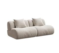 Sofá biplaza, diseño doble sin huesos, chenilla suave, espuma de alta densidad, no requiere montaje, sofá nube para sala de estar y dormitorio, asientos 3