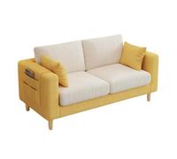 Sofá biplaza pequeño, sofá tapizado compacto para sala de estar y dormitorio, diseño que ahorra espacio con cojín suave para oficina en casa y espacios pequeños