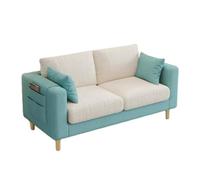 Sofá biplaza pequeño, sofá tapizado compacto para sala de estar y dormitorio, diseño que ahorra espacio con cojín suave para oficina en casa y espacios pequeños