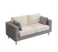 Sofá biplaza pequeño, sofá tapizado compacto para sala de estar y dormitorio, diseño que ahorra espacio con cojín suave para oficina en casa y espacios pequeños