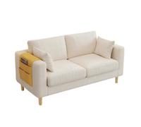 Sofá biplaza pequeño, sofá tapizado compacto para sala de estar y dormitorio, diseño que ahorra espacio con cojín suave para oficina en casa y espacios pequeños