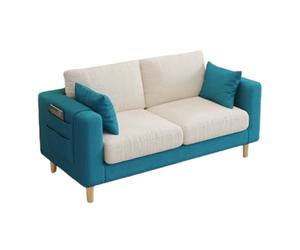 Sofá biplaza pequeño, sofá tapizado compacto para sala de estar y dormitorio, diseño que ahorra espacio con cojín suave para oficina en casa y espacios pequeños