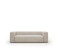 Sofá Blok de 3 plazas en chenilla beige, 240 cm FSC Mix Crédito