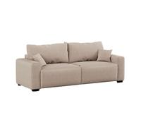 Miroytengo Sofá Cama 3 Plazas Fini de Sala Estilo Moderno en Color Beige con 2 Cojines Tela 234 cm
