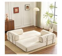 Sofá Cama 3 Plazas Oferta Plegable,Sillon Cama Modular,Sofa Bed | Comprimido Al Vacio Pana Transformable Desmontable Lavable Para Salón(Off-white,200cm/78.7inch)