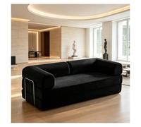 Sofá Cama 3 Plazas Oferta Plegable,Sillon Cama Modular,Sofa Bed | Comprimido Al Vacio Pana Transformable Desmontable Lavable Para Salón(Negro,150cm/59.1inch)