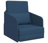 Sofá cama azul 65 x 80 x 83 cm tela - Cómoda cama de invitados y tumbona para espacios pequeños - Fundas duraderas y fácil cuidado