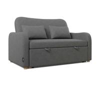 Sofá cama buddy 2 nalui gris marengo 2 plazas (137x100x87cm) con 2 cojines