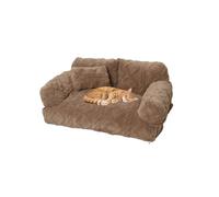 Sofá cama calmante para mascotas, sofá suave para perros y gatos con funda extraíble, cama antideslizante grande para mascotas, cómodo mueble de silla de perrera