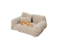Sofá cama calmante para mascotas, sofá suave para perros y gatos con funda extraíble, cama antideslizante grande para mascotas, cómodo mueble de silla de perrera