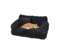 Sofá cama calmante para mascotas, sofá suave para perros y gatos con funda extraíble, cama antideslizante grande para mascotas, cómodo mueble de silla de perrera
